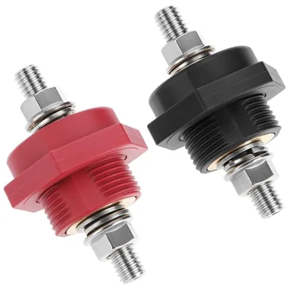 QWORK 3/8 in Thru Panel Battery Terminal Connectors - High Current 440A