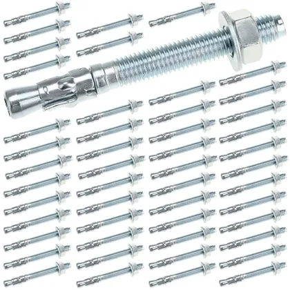 QWORK Wedge Anchor Zinc Plated Heavy Duty Fastener