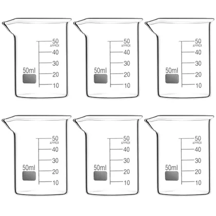 QWORK Sturdy Glass Beaker Set