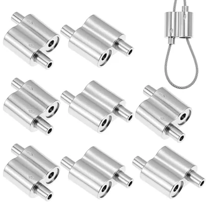 QWORK M3 Wire Rope Cable Clamp for 1/16 Inch Rope