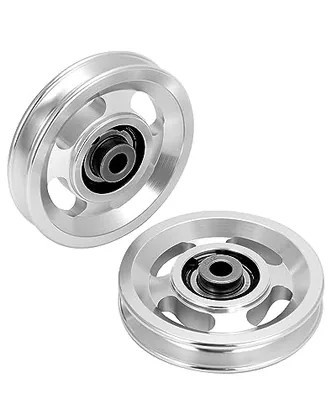 QWORK Universal Aluminium Alloy Bearing Pulley Wheel for Sports Fitness