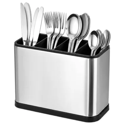 QWORK Silverware Caddy Cutlery Organizer 7.1 x 3.4 x 5.1 Inch