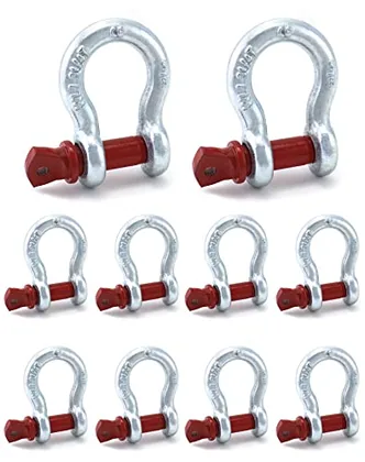 QWORK 5/8 in Anchor Shackle Carbon Steel Screw Pin