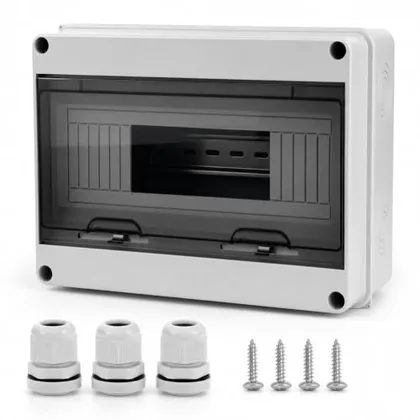 QWORK 12 Way Circuit Breaker Distribution Protection Box