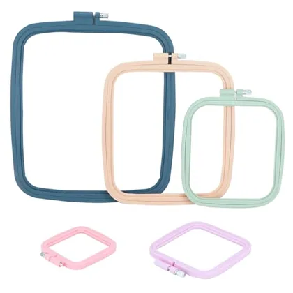 QWORK Square Embroidery Hoops - 5 Sizes