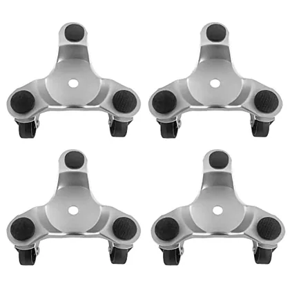 QWORK 4 pcs 6 in Steel Tri-Dolly