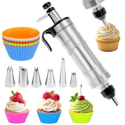 QWORK Dessert Decorating Syringe Set