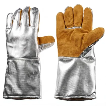 QWORK Aluminized Heat Resistant Welding Gloves