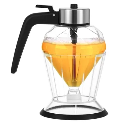 QWORK Glass Honey Dispenser