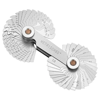 QWORK Screw Thread Pitch Gauge Tool