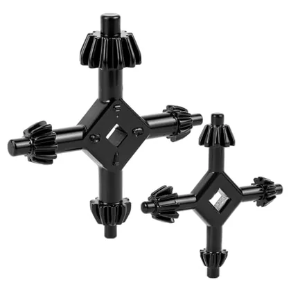 QWORK 2pcs 4-in-1 Drill Chuck Key Set