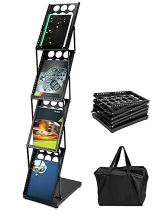 QWORK Magazine Brochure Display Rack Stand