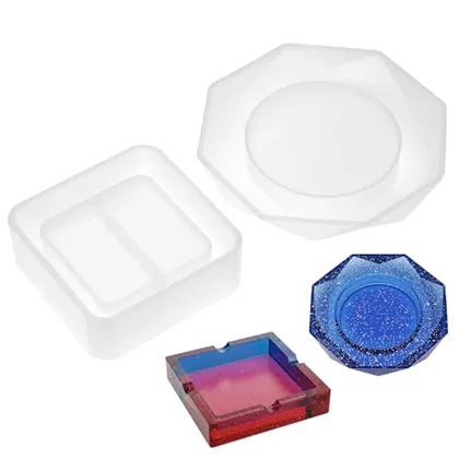 QWORK Silicone Ashtray Resin Mould