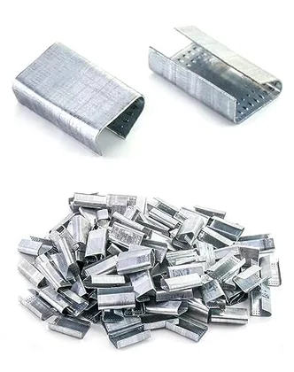 QWORK 1/2 in Steel Strapping Seals - 1000 Pack Metal Clips for PP or