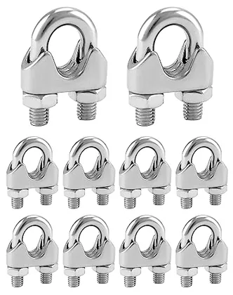 QWORK 3/8 in Wire Rope Clamp Clip M10