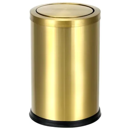 QWORK Antique Gold Trash Can