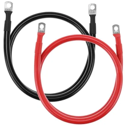 QWORK 2 AWG Pure Copper Battery Cables