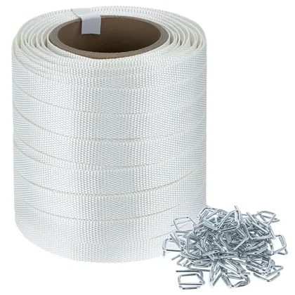 QWORK Woven Cord Strapping Kit - 3/4 in x 330' Heavy Duty Polyethylene