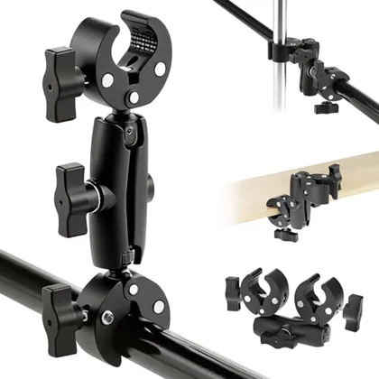 QWORK Double Super Clamp Mount Camera Clamp