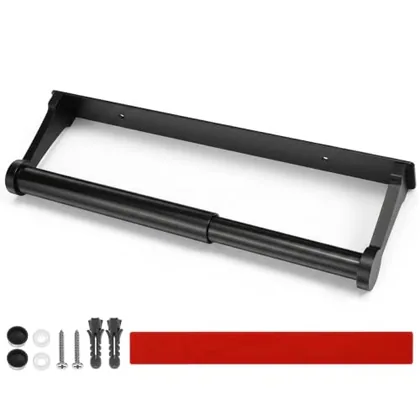 QWORK Under Cabinet Paper Towel Holder Matte Black - Heavy Duty