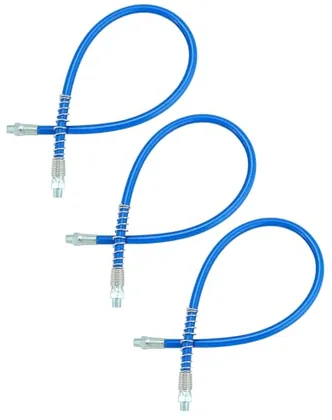 QWORK 24-Inch Grease Gun Flex Hose with Heavy Duty Coupler