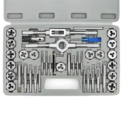 QWORK 40-Piece Metric Tap and Die Set