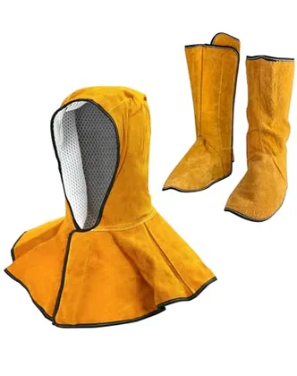 QWORK Leather Welding Hood Caps