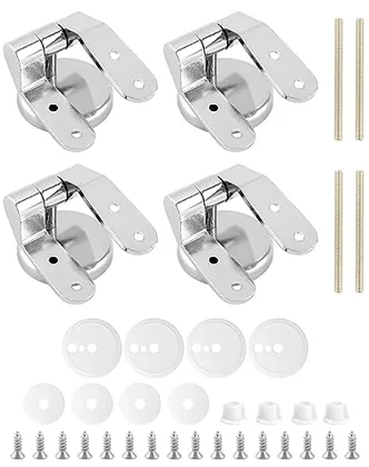 QWORK Toilet Seat Hinge Replacement Kit - Fits 110-150 mm Two-Hole