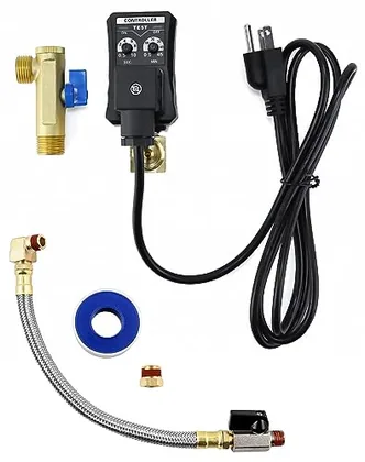QWORK Automatic Timed Condensate Drain Valve 1/2 in NPT Inlet 1/4 in