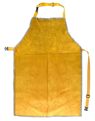 QWORK Leather Welding Work Apron - Flame and Welding Spatter Resistant