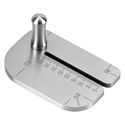 QWORK Leather Stitching Punch Aid Plate - 4mm Stainless Steel