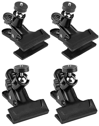 QWORK 4 Pack Multifunctional Tripod Camera Clamp Flash Holder