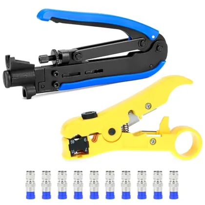 QWORK Coax Cable Crimper Kit