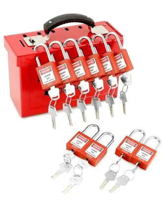 QWORK Lockout Tagout Box Kit