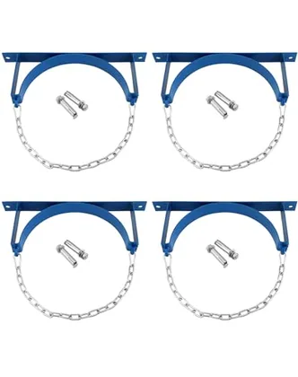 QWORK Steel Cylinder Wall Bracket 4 Pack - 9.8 Inch Support Ring